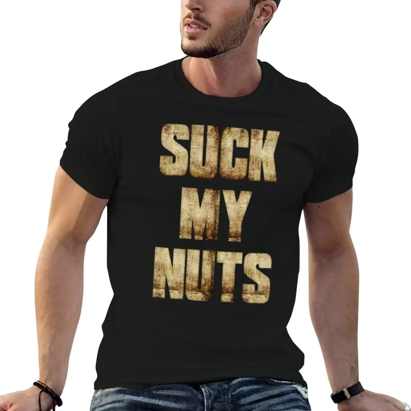 

Suck My Nuts Dead Abraham Walking TV T-Shirt baggy shirts Aesthetic clothing blue archive mens designer t shirt