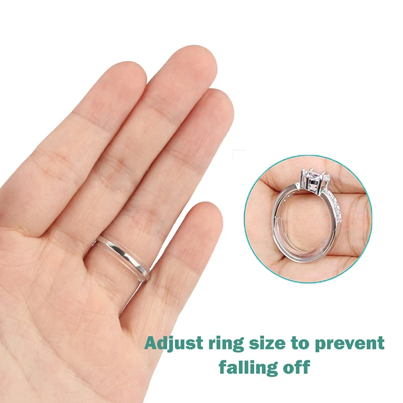 Ring Re-sizer 8 Sizes/Set Invisible Ring Size Adjuster Silicone Reducer Models