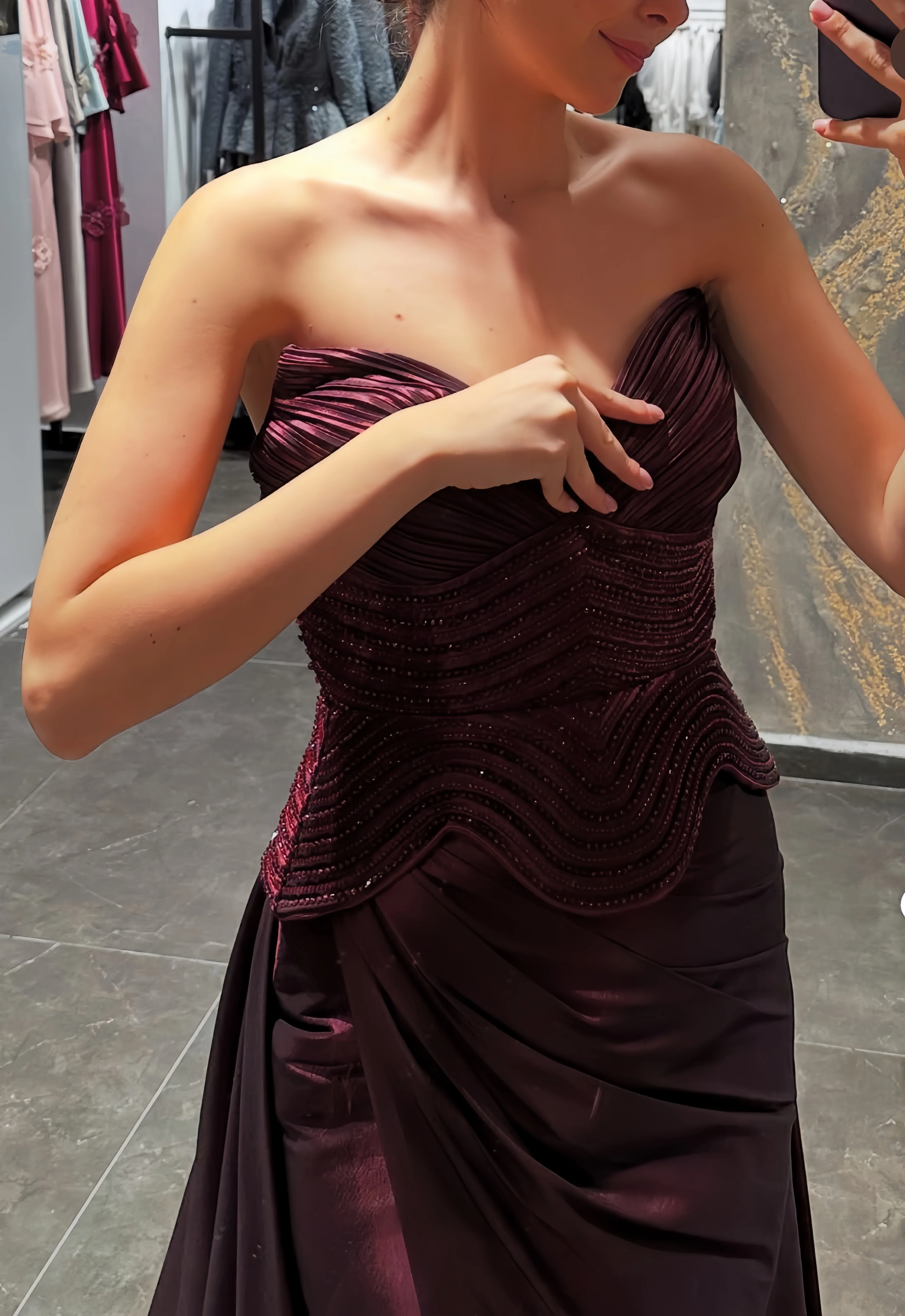 Customized Sweet collar sleeveless A-LINE satin elegant luxury evening dresses dresses for special occasions Dresses gala