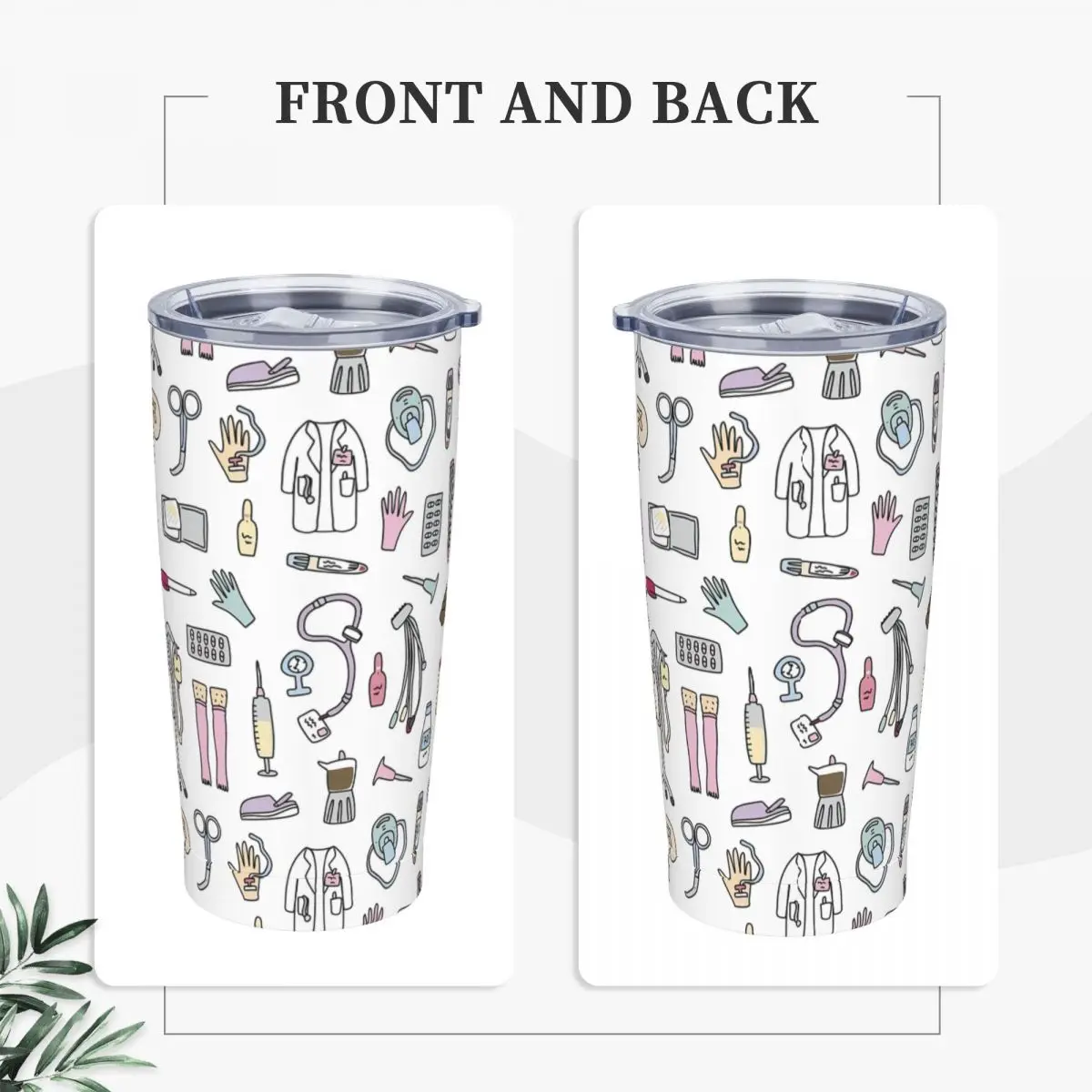 First Aid Stainless Steel Tumbler Medical Nurse Travelist Mugs Cup 20oz Coffee Mug Insulated Hot Drinks Milk Tea Water Bottle