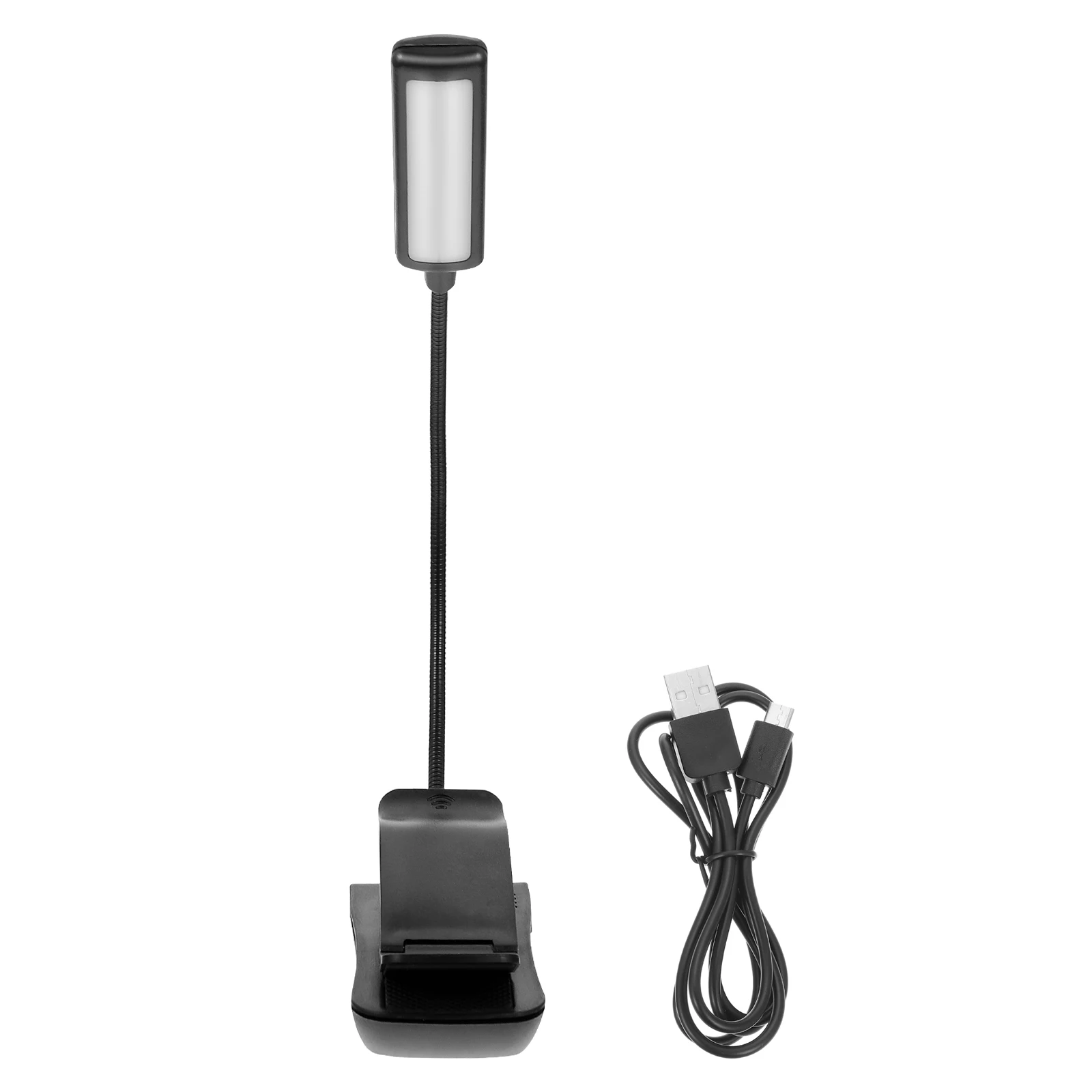 

Rechargeable LED Reading Lamp Plastic Clip Light Bedside Multi function Piano Music St Eye Care Durable Uniform Light