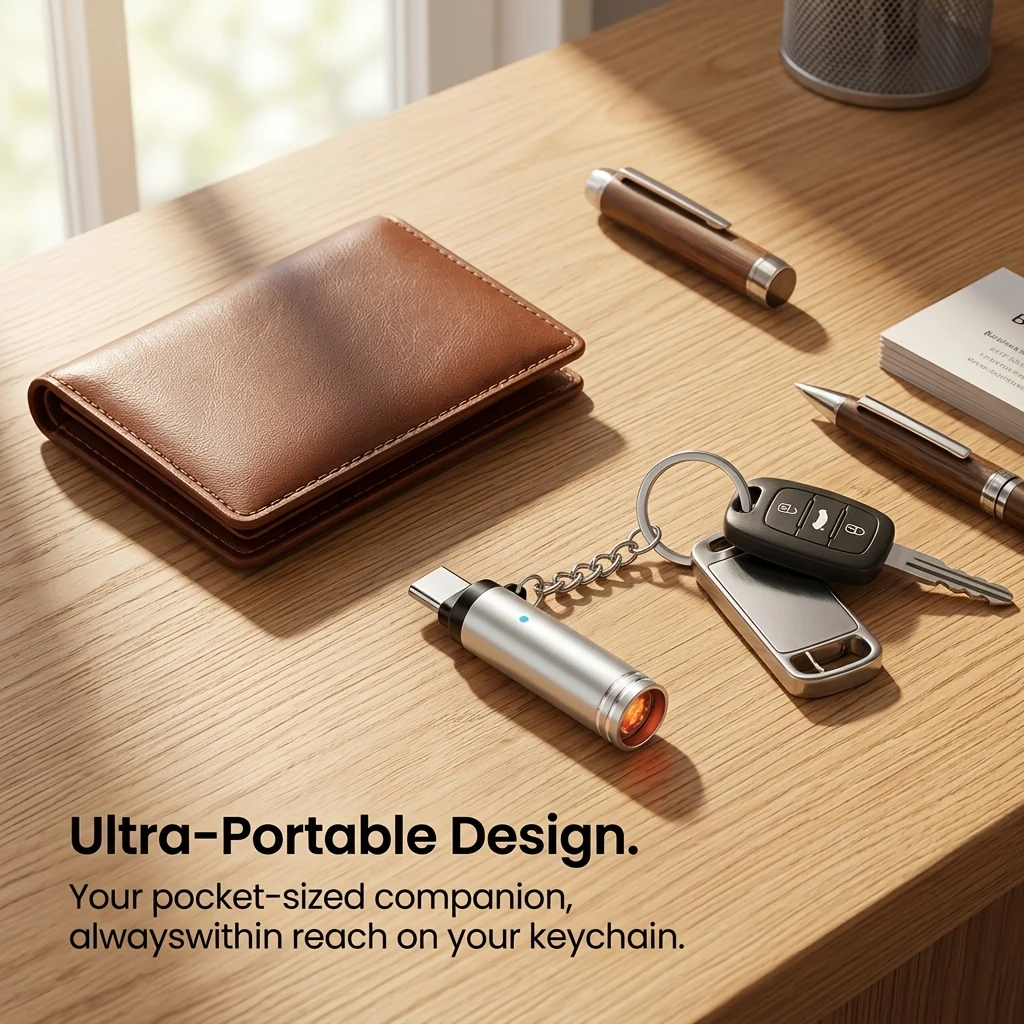 Portable Mini Type C Mobile Phone Cigarette Lighter Outdoor Safety Air Blowing USBC Cigarette Lighter Adapter For iPhone Samsung