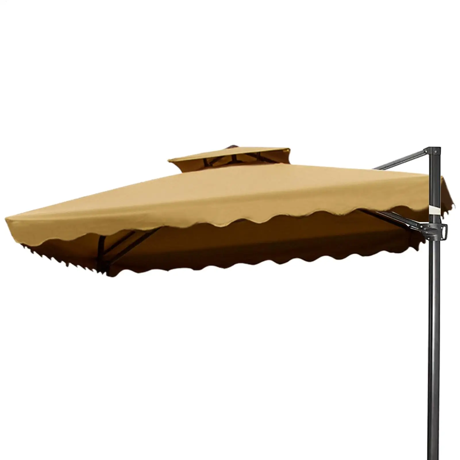 Water Resistant Parasol Cover 4 Ribs For Outdoor Backyard Umbrella Replacement Canopy 7.22Ft