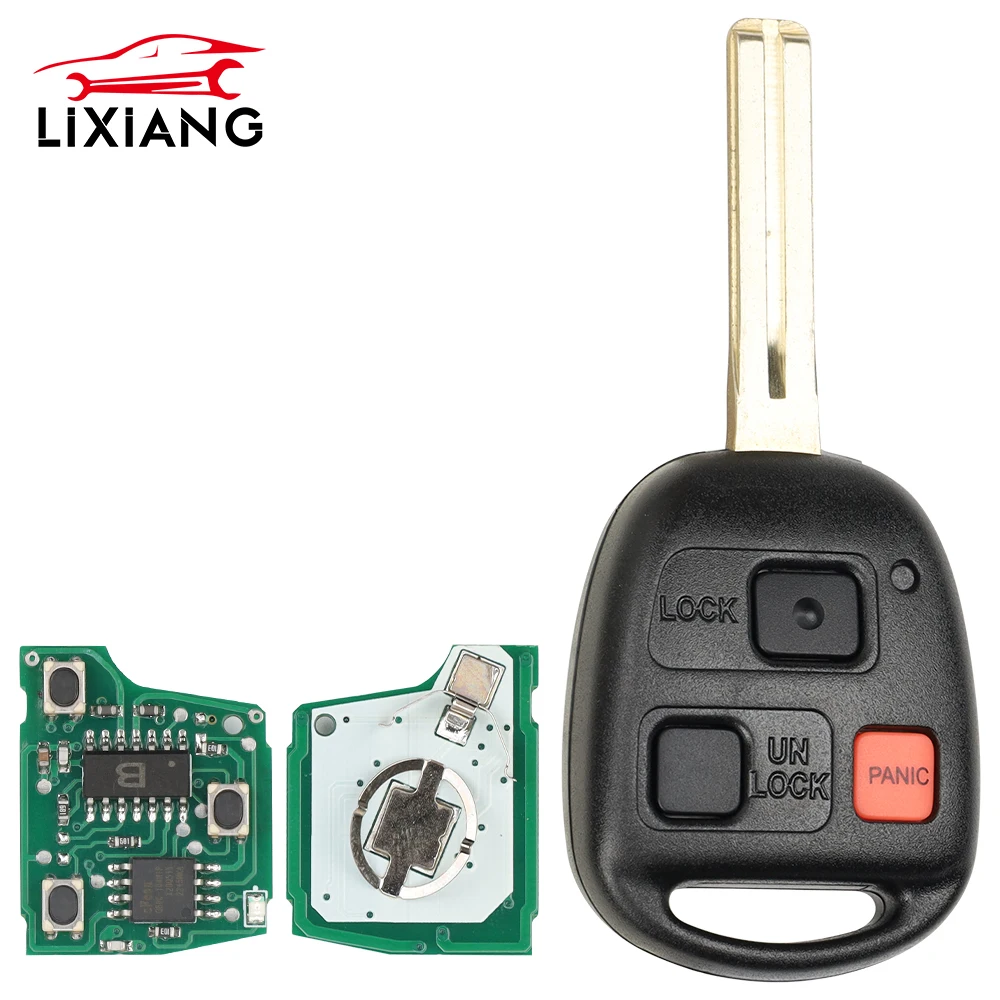 LIXIANG 3 Button Remote Key Fob N14TMTX-1 with 4C/4D68  Ceramic Chip Fit  312MHz  for RX300 99-03 Remote Key Car Key