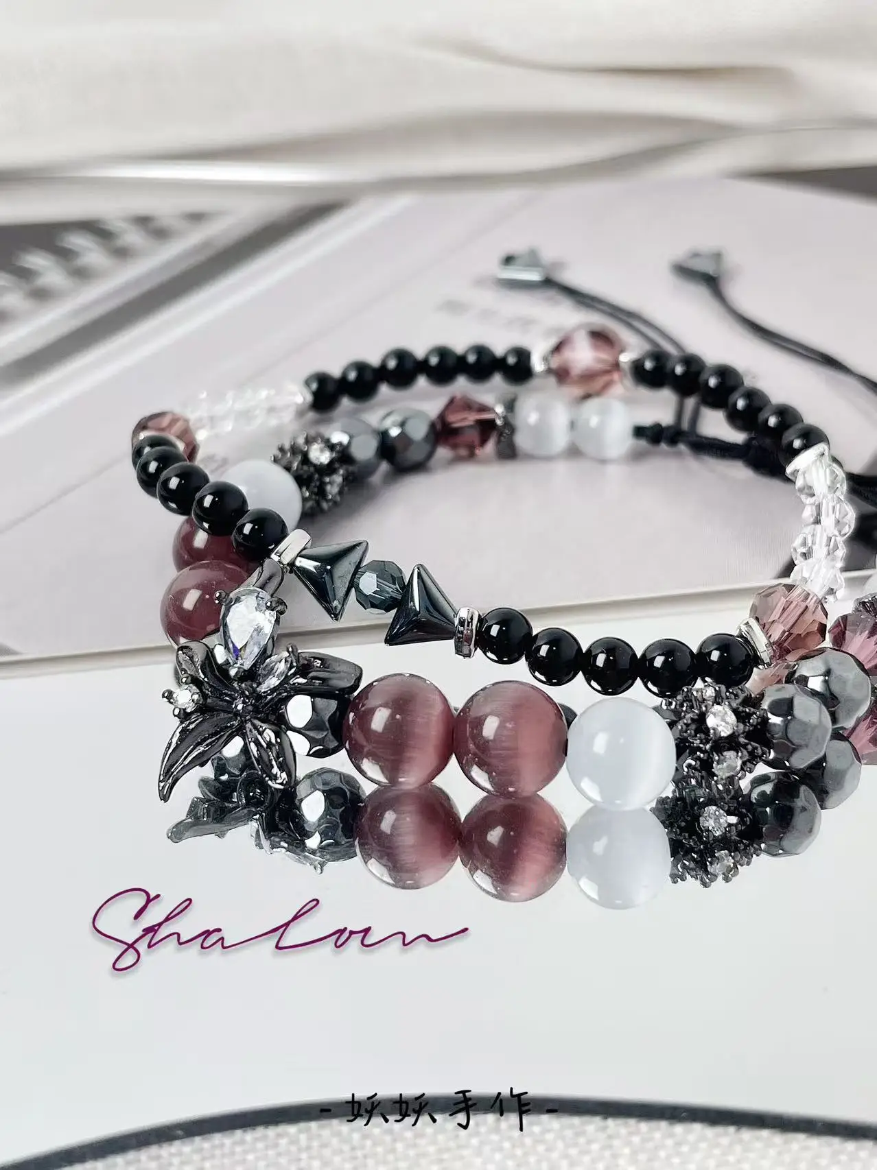 الطريق إلى أي مكان لعبة شالوم | سوار الانطباع حلقة مزدوجة تصميم الشعور سلسلة التراص سلسلة اليد تأثيري أنيمي هدية عيد الميلاد #2