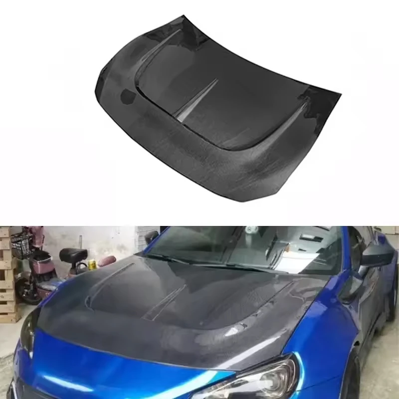 

GT86/BRZ Carbon Fiber Fibre Front Engine Vented Hood Bonnet for Toyota GT86 Subaru BRZ 2013-2019，After actual vehicle Test