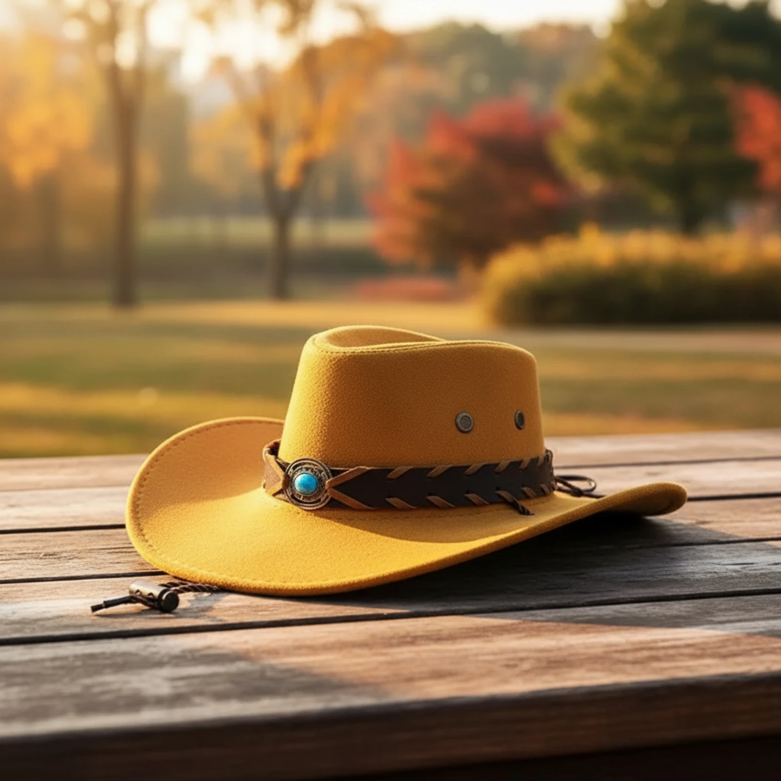 Cowboy Hat with Braided Band Long-Wearing Felt Cowboy Hat Vegan Comfortable for Festivals, Travel