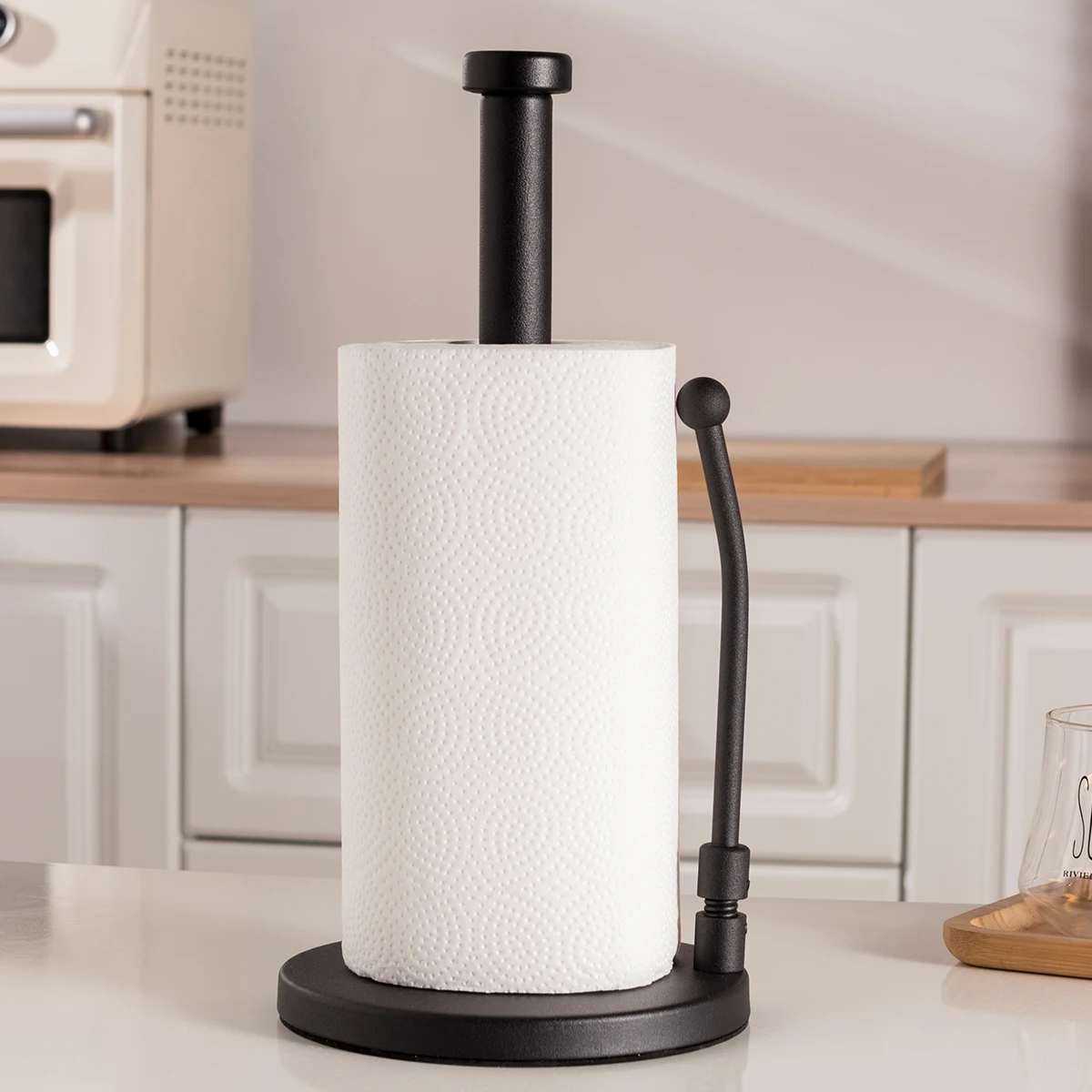 

1 Pc Stainless Steel Kitchen Double Pole Paper Towel Holder Dining Table Tissue Storage Rack Toilet Roll Paper Dispenser