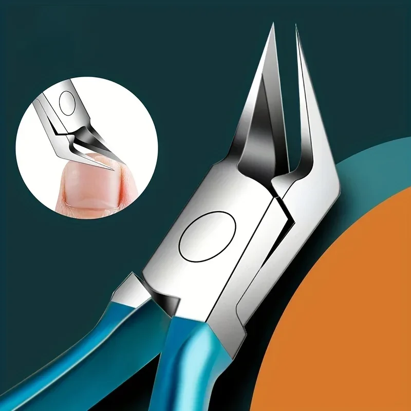 Coupe-ongles robuste avec conception incurvée, coupe-ongles moderne en acier inoxydable avec lame Concave, grande ouverture, 1 pièce