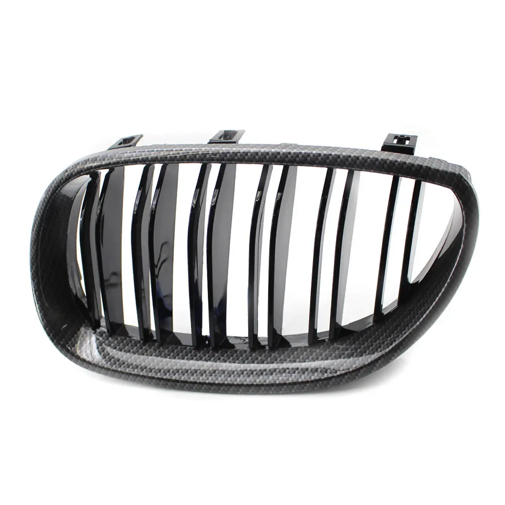Front Carbon Fiber  Kidney Sport Grilles Hood Grill For BMW E60 E61 2003 2004  2005  2006  2007  2008  2009 M5 525i 528i 528xi