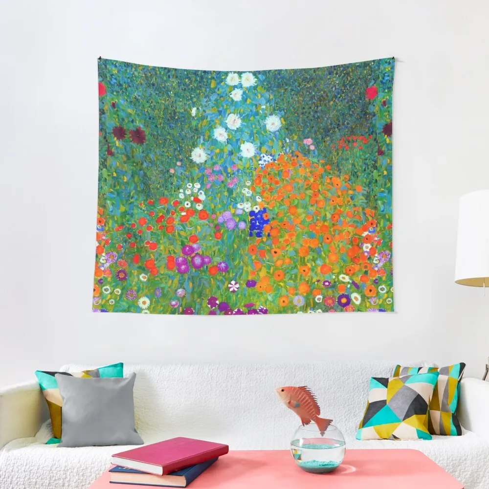 

Gustav Klimt - flower garden Tapestry Decor For Bedroom Wall Hanging Wall Tapestry