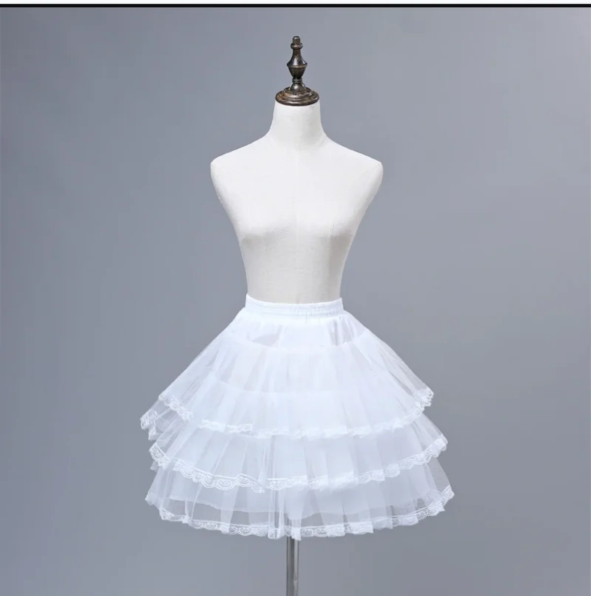 Girl Lolita Cosplay Wedding Petticoat Party Short Dress Underskirt Jupon Enfant Ballet Tutu Skirt Crinoline Slit