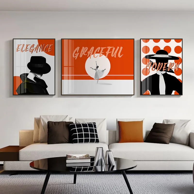 Elegance Girl Poster and Print Modern Canvas Painting Wall Art Picture for Living Room Restaurant Decor