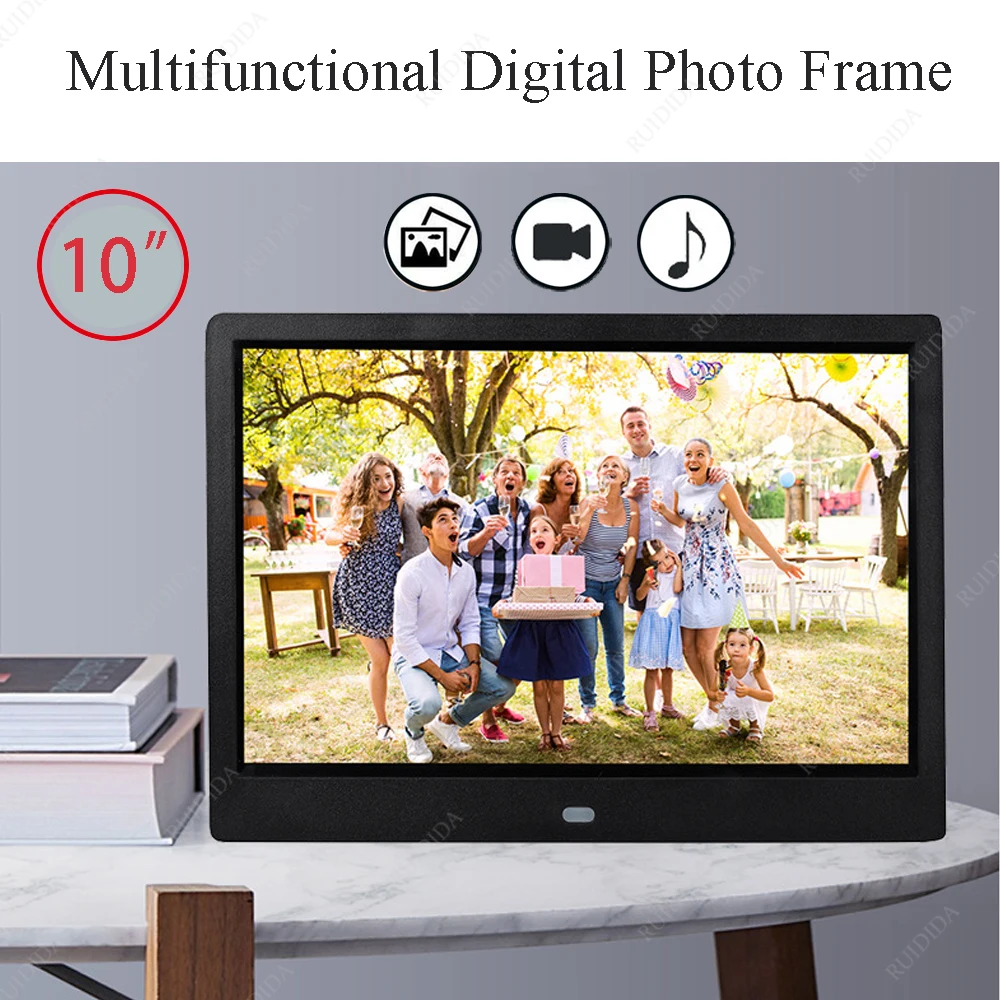 Digital Photo Frame 10.1 inch WiFi Cloud Smart Video Movie Playback Multimedia Player Picture Frame