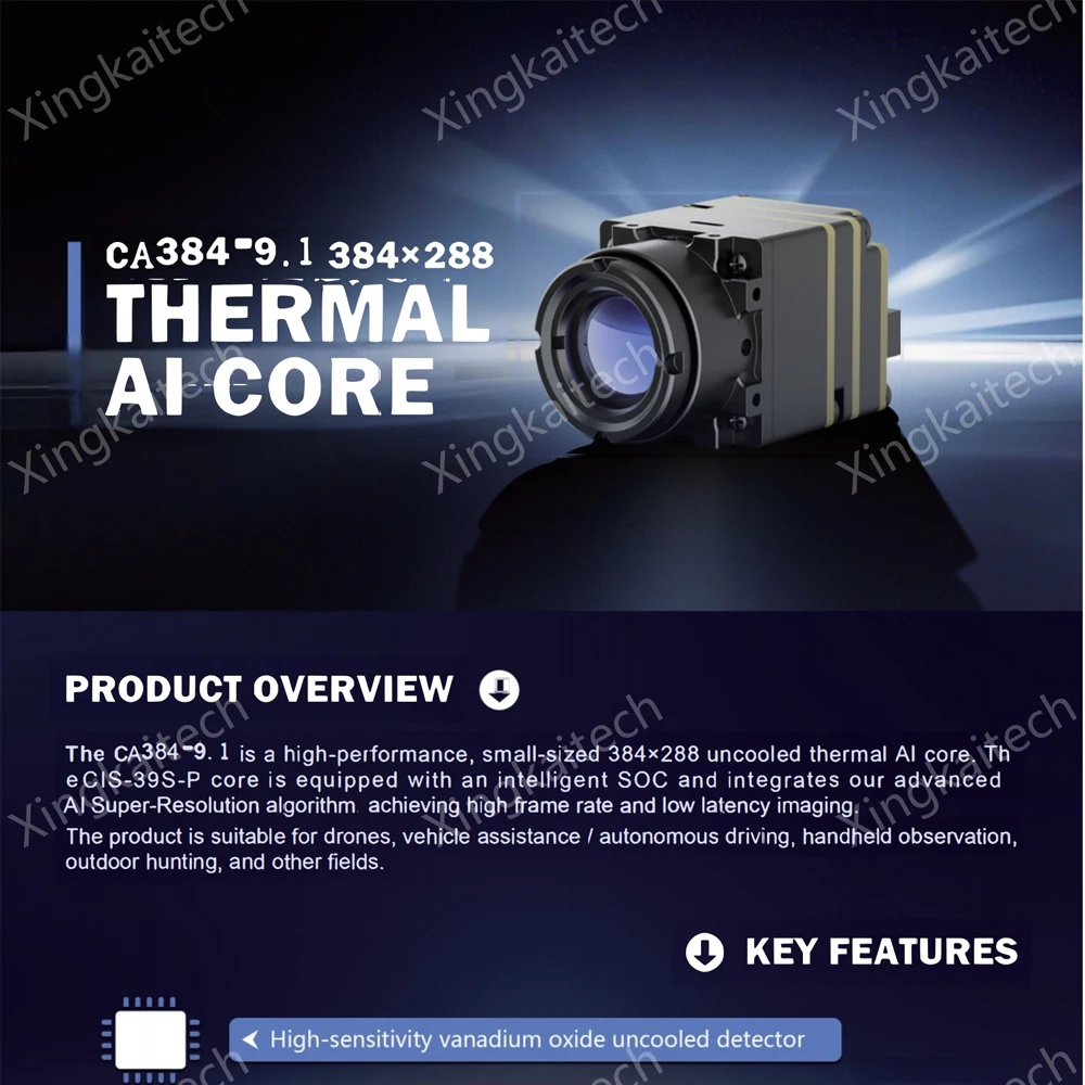 

Mini CVBS Thermal Camera Module 384*288 9.1mm with Mainboard & Lens for DIY FPV RC Drones/CAR Security & Protection Product