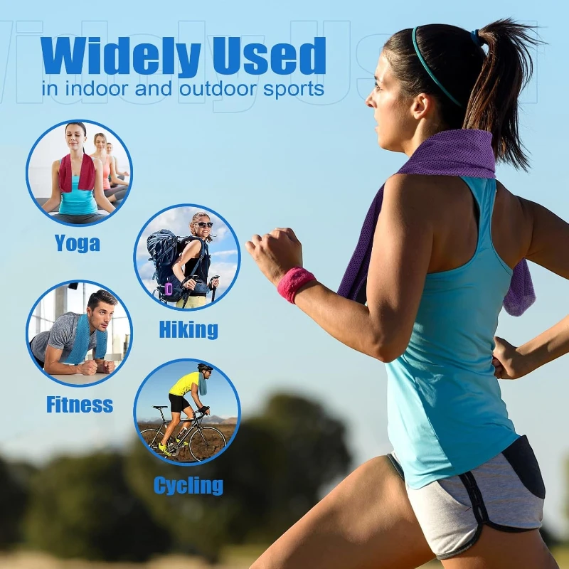 1pcs Cold feeling sports quick-drying towel fitness cold towel outdoor travel portable towel yoga quick-drying sweat absorption. - view 3