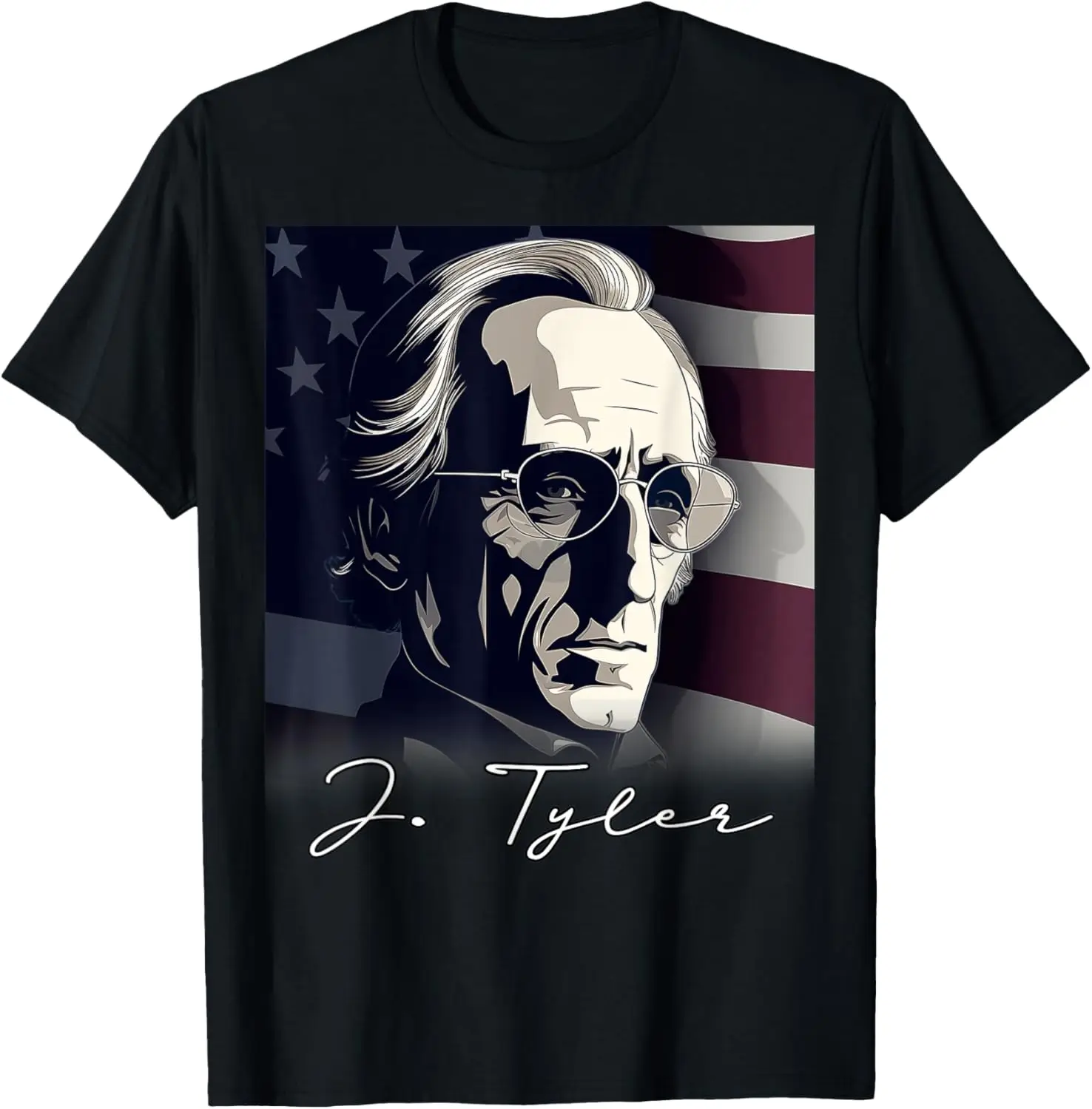

4th Of July John Tyler President US Flag Patriotic T-Shirt