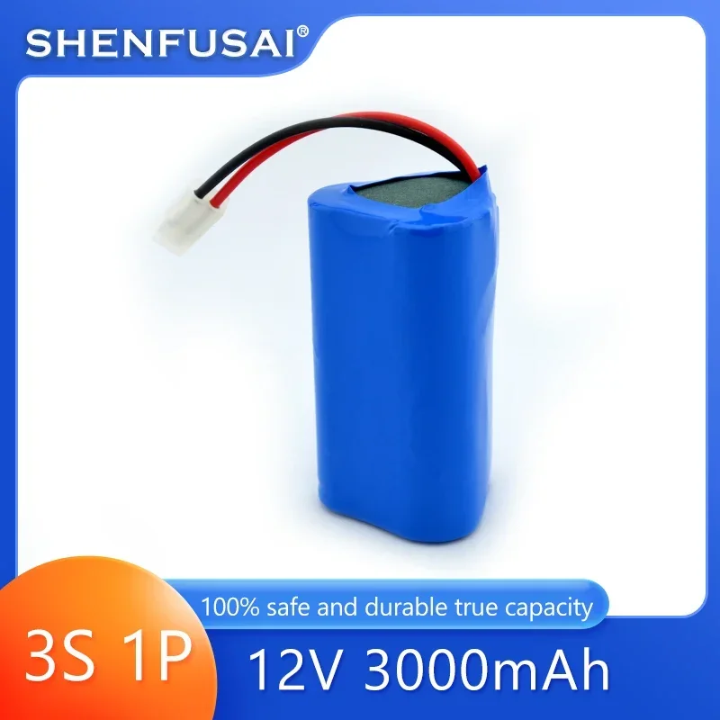 100%novel  12V 3S1P lithium-ion battery pack 3000mAh high-capacity lithium battery,