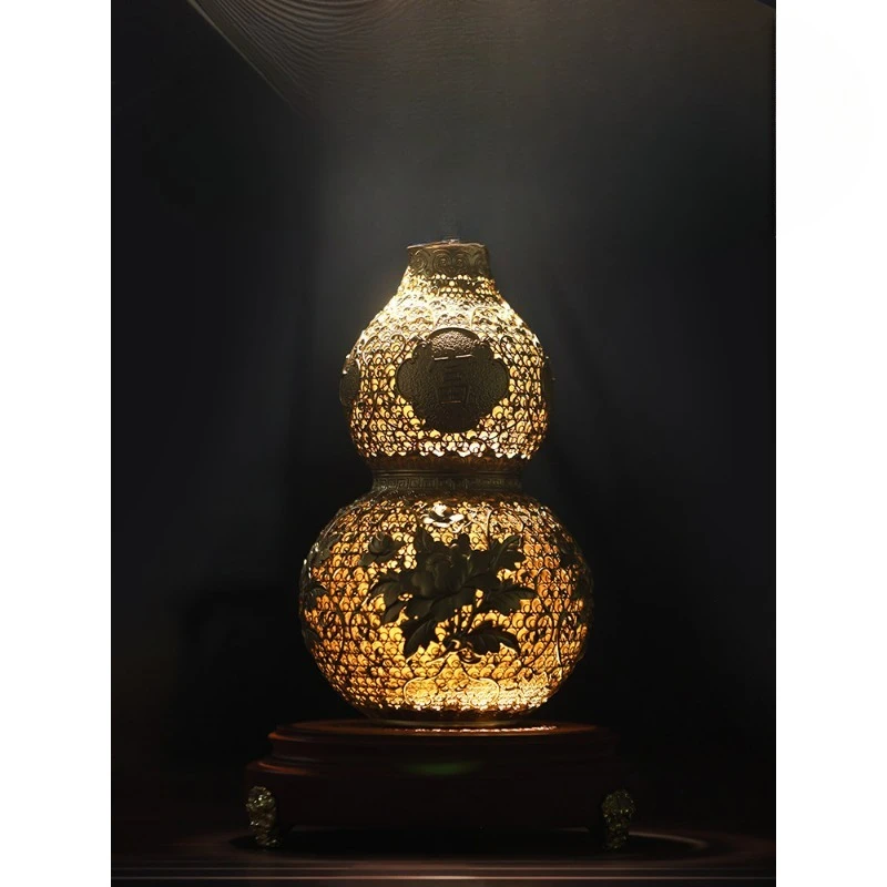 Silk brass gourd ornament home Chinese handicrafts living room