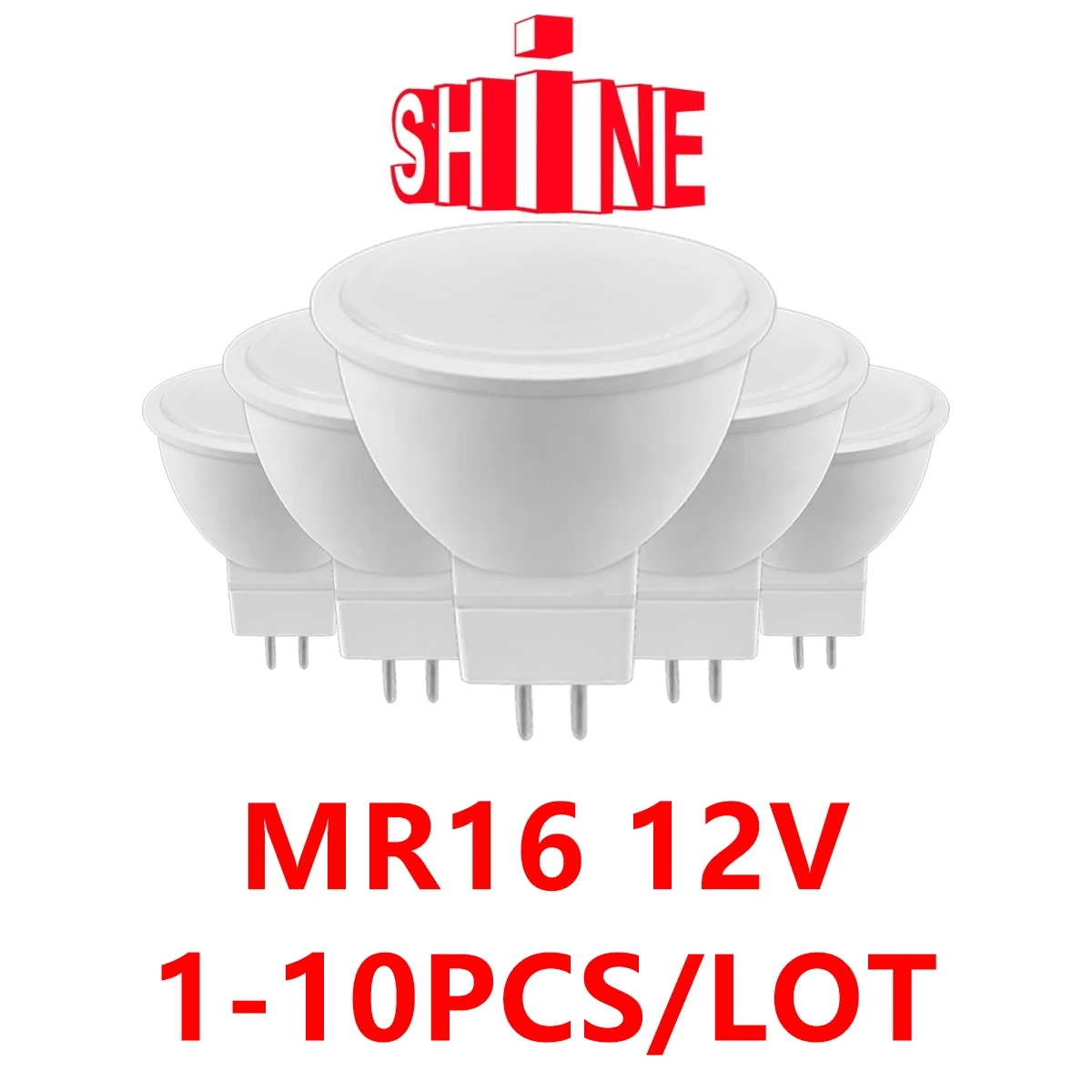 

1-10PCS LED low pressure spotlight MR16 GU5.3 12V 3W-7W High lumen warm white light instead of 20W 50W halogen lamp