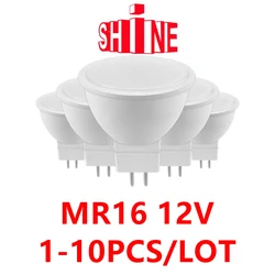 1-10PCS LED low pressure spotlight MR16 GU5.3 12V 3W-7W High lumen warm white light instead of 20W 50W halogen lamp