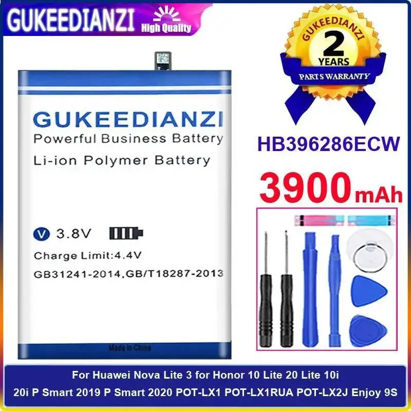 

Battery HB396286ECW For Huawei Nova Lite 3 Honor 10 20 10I 20I P Smart 2019 2020 Pot-LX1RUA Enjoy 9S