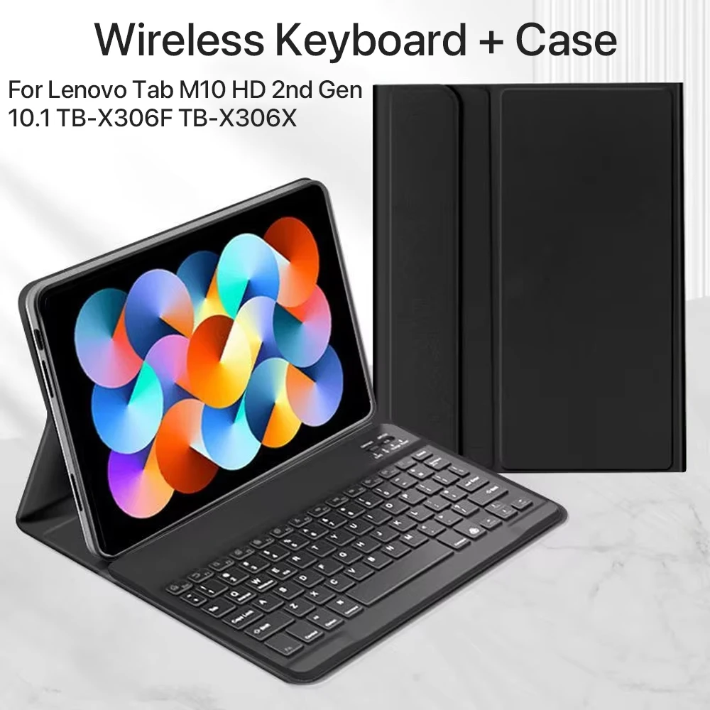 Smart Cover for Lenovo Tab M10 HD 2nd Gen Case TB-X306F  Wireless Keyboard TB-X306X Case Lenovo Tab M10 HD Gen 2 10.1 Funda