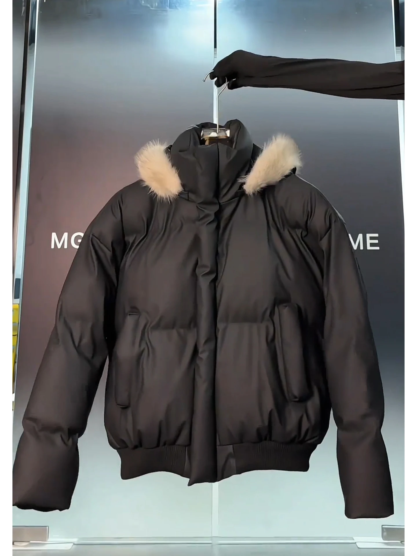 

Bla Detachable ort Cotton Jaet with Fur Collar Men Women Autumn Winter Thiened Warm Outerwear Cleanfit Casual Coat