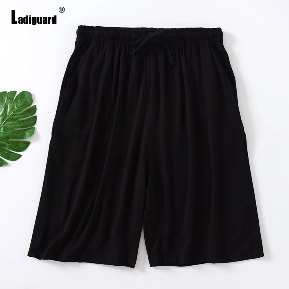 Large Size Mens Elastic Waist Stretch Shorts Black Gray Soft Half Pants 2024 European Casual Homegown Shorts Male Clothing 8XL