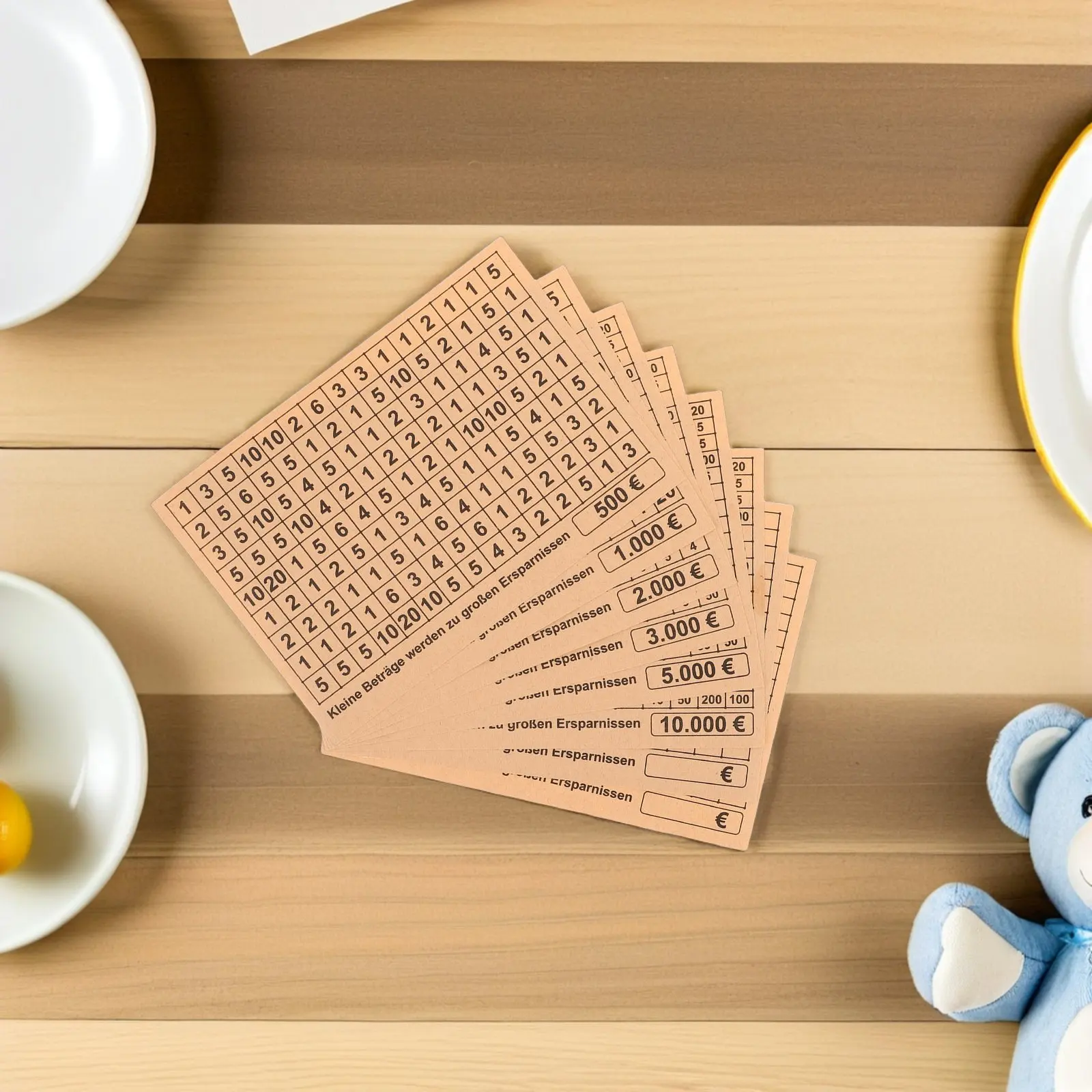 

2Sets Euro Saving Challenge Stickers DIY Piggy Bank Labels Money Saving Track Charts Budget Management Tools for Kids Adults