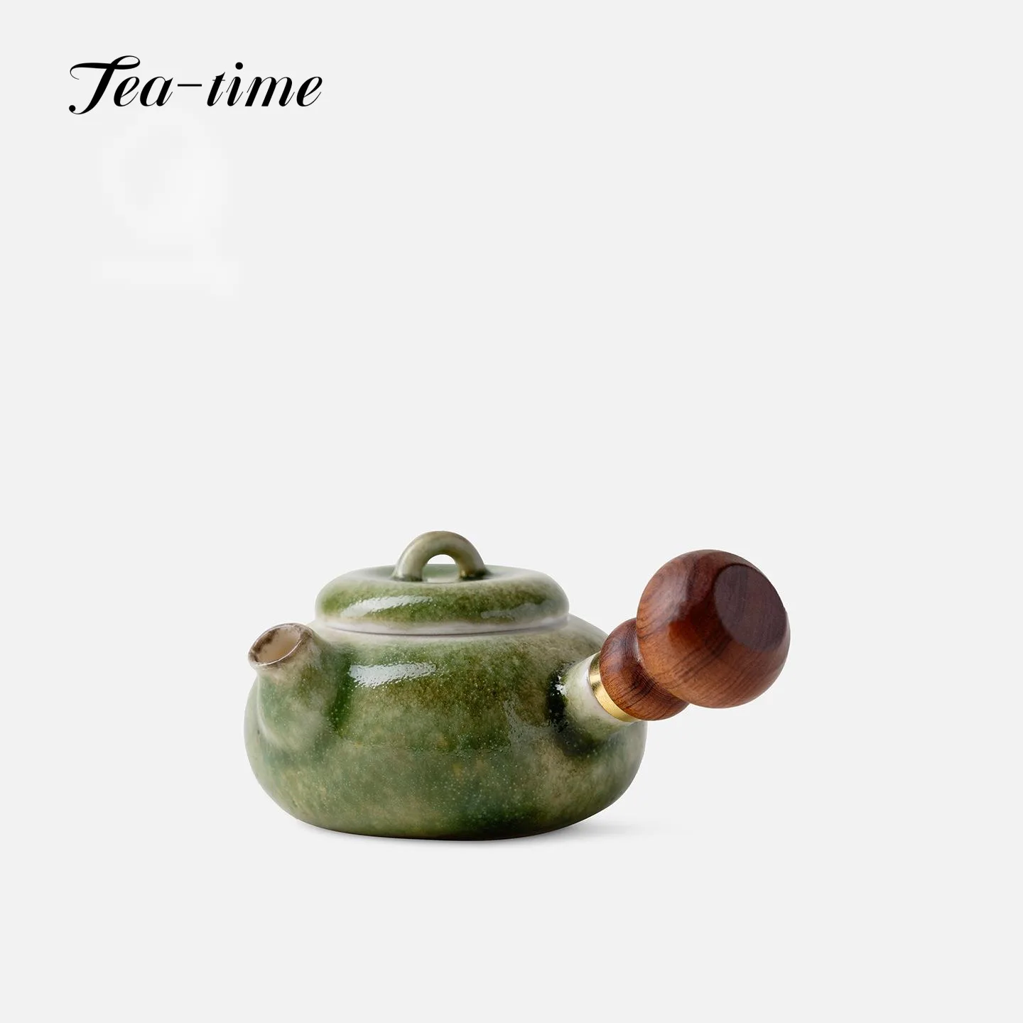 

Kiln-Fired Green Kettle Ceramic Teapot Side Handle Tea Infuser Teapot Yixing Chinese Brewing Teapots Gong Dao Bei Ceremony Pot