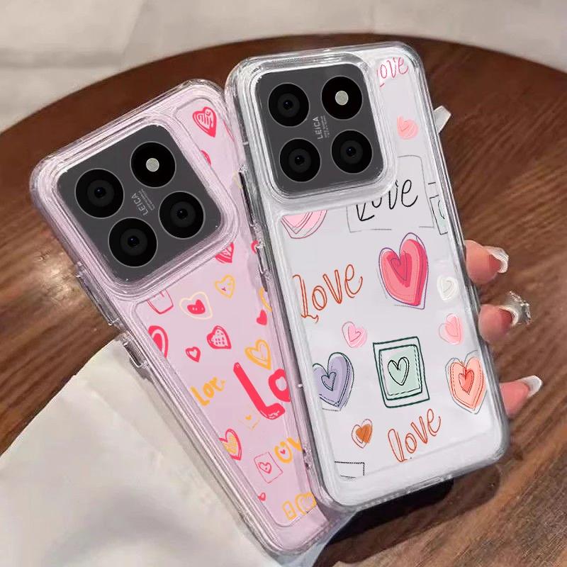 Art Love Pattern Case For Xiaomi Redmi Note 13 Pro Plus 11 12 Pro 5G Poco X5 X6 13T 11T Pro 13C 4G 11 Lite Clear Soft TPU Cover