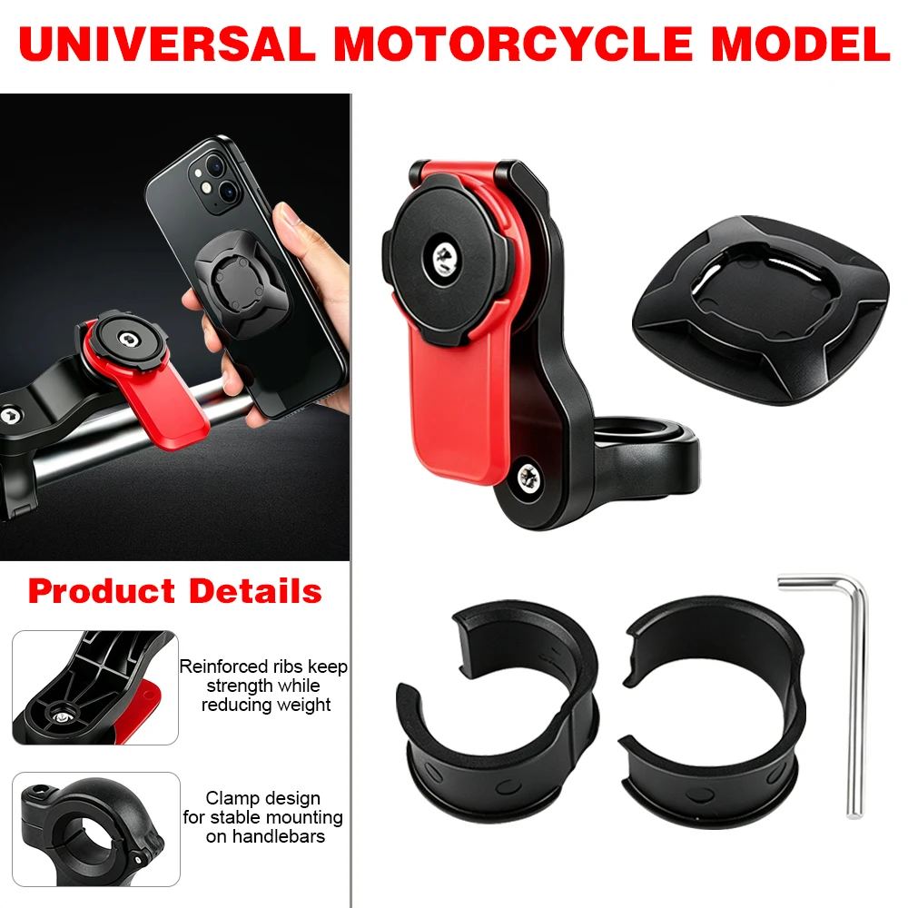 360 Rotatable Fully Adjustable Universal Phone Holder Motorcycle Bicycle GPS Navigation Mount Handlebar Stand For iPhone