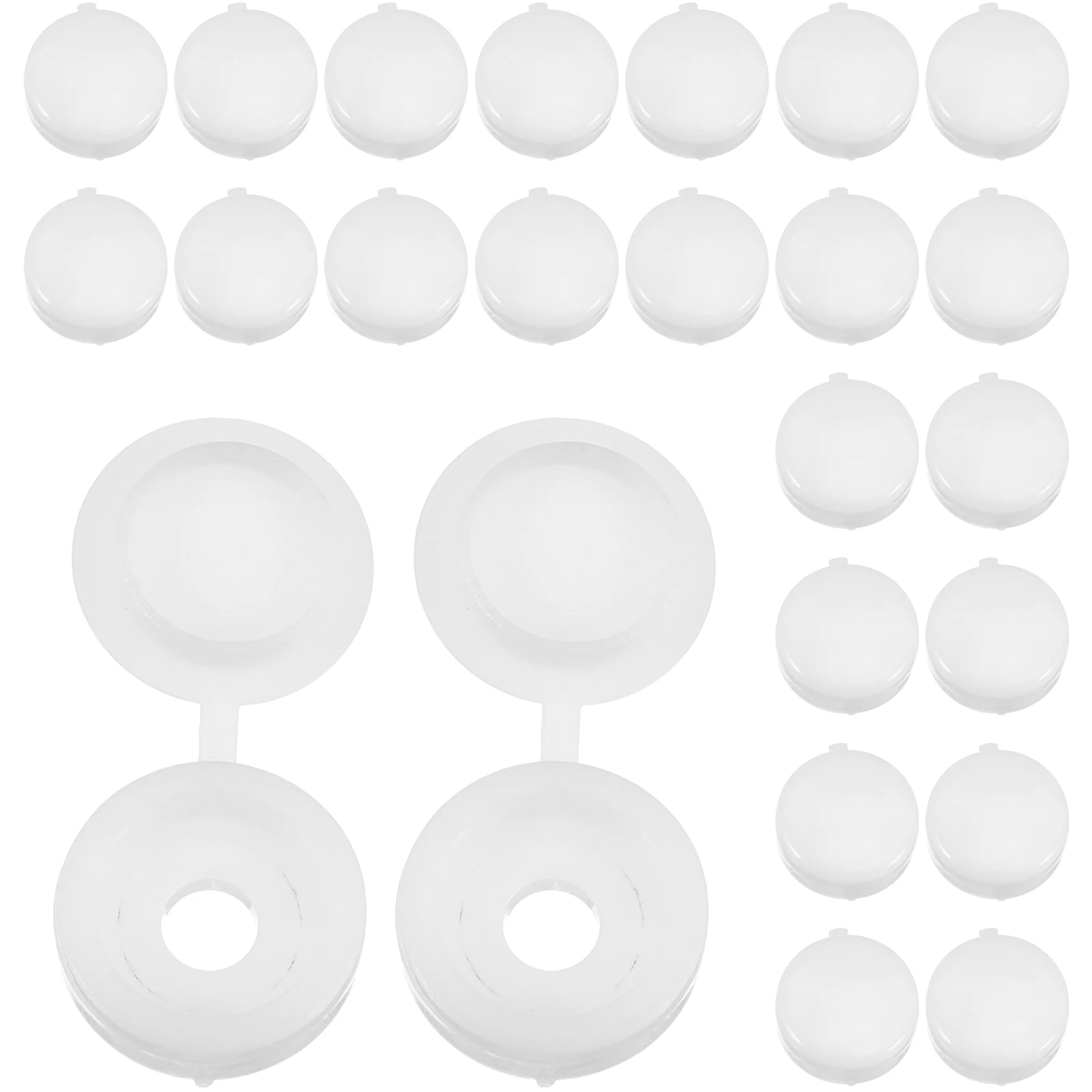 

400pcs Plastic Screw Caps Hinged Shutter Snap Washer Self-Tapping Bolt Head Protectors Decorative Hole Covers For Furniture