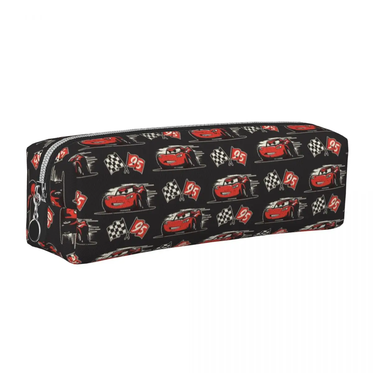 

Cute Cars 3 Lightning McQueen Flag Pencil Cases Pencilcases Pen Holder Large Storage Bags Students School Zipper Stationery