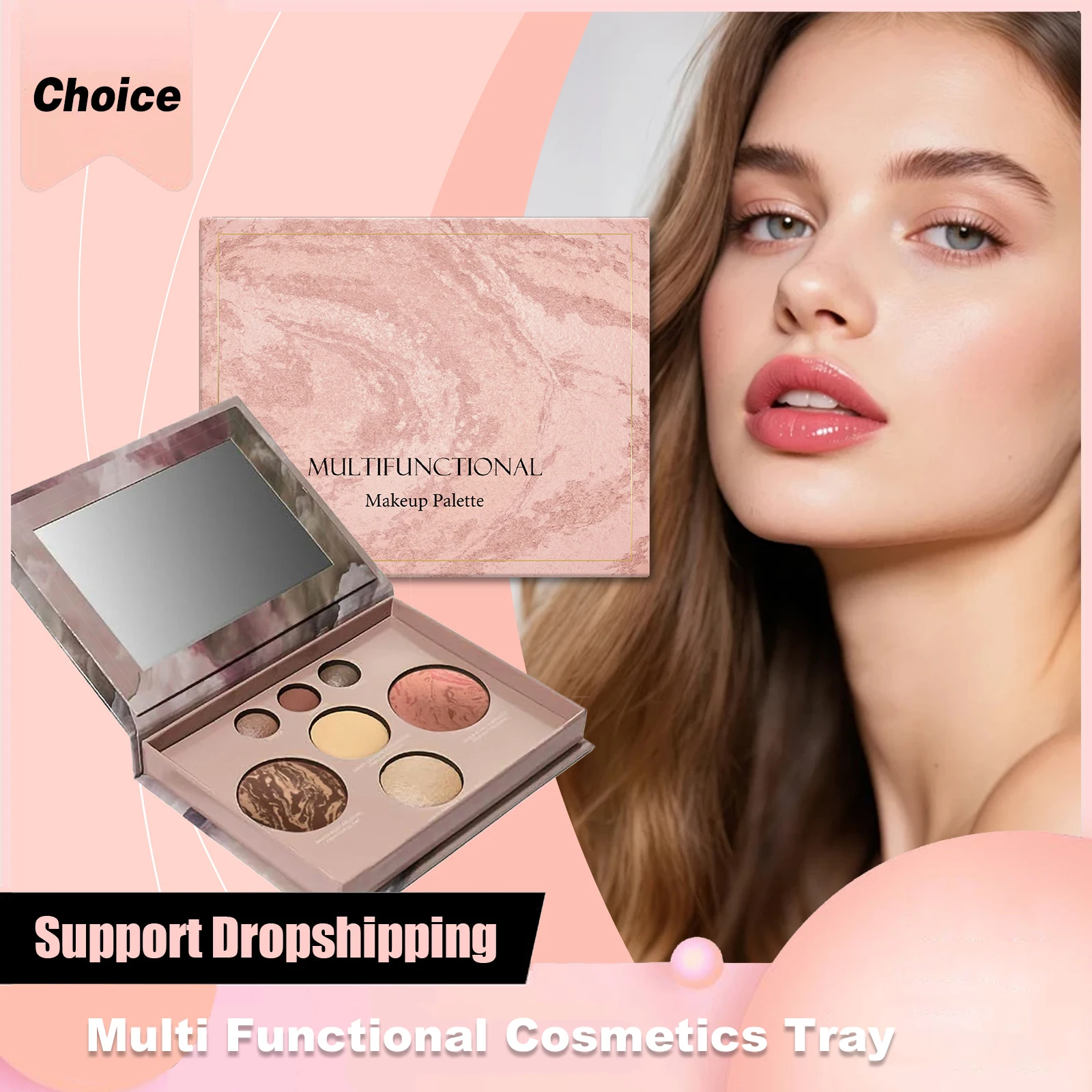 

Multi Functional Cosmetics Tray High Pigmy Brown Enhanced Face Features Natural Shadow Facial Makeup Transition Contour Palette