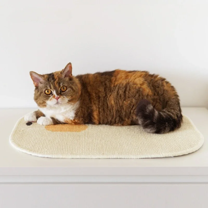 Sisal Cat Scratch Pad Durable Wall Stickers Home Scratching Carpet Cats Scratch Itching Floor Mat Pet Products Supplies