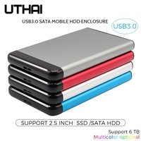 UTHAI T44 USB3.0 HDD Enclosure For 2.5 Inch SSD SATA Hard Drive Box Multi Color Moblie HDD Case Support 6 TB 2020 New