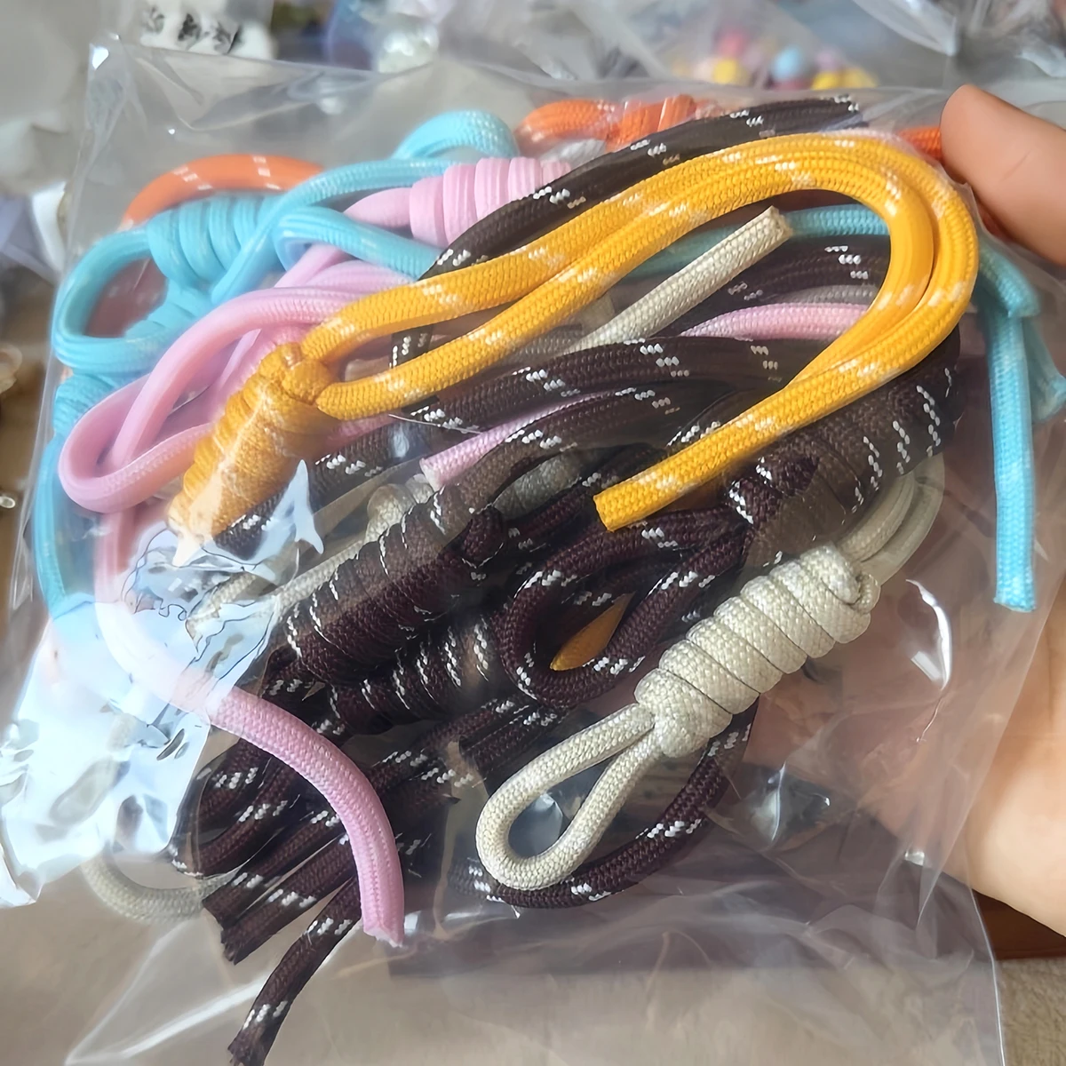 3-5 Stück Kreatives Geflochtenes Schlüsselband, Handgemachtes Knoten-Nylonseil für DIY-Schlüsselanhänger, Taschen-Accessoires – Detail 5