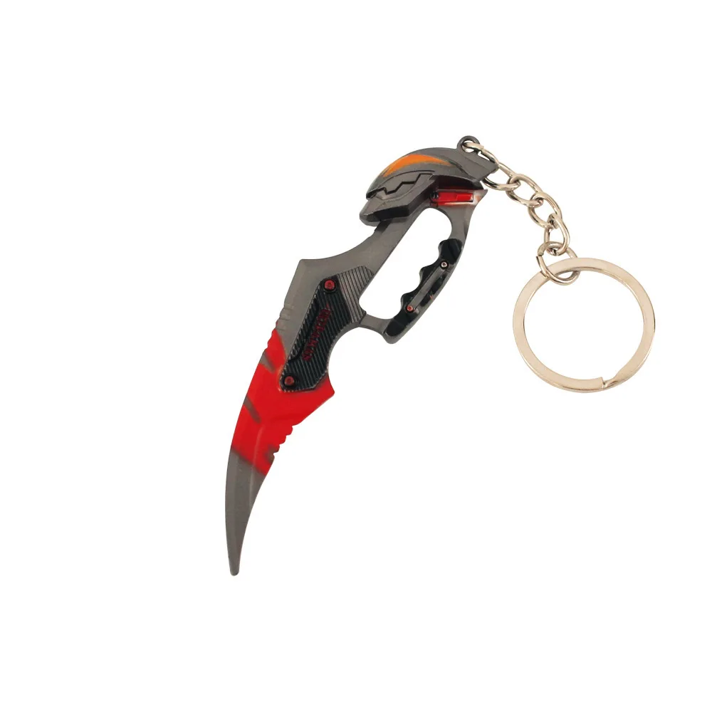 9cm Arena Breakout Mini Belial Dusk Claw Knife Keychain All Metal Pendant Model Toy Sword Accessories Children's Toys Boys Gifts