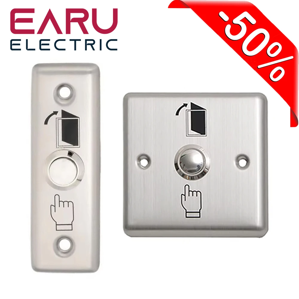 16mm Stainless Steel Waterproof Momentary Push Button Switch with Aluminum Alloy Panel Metal Doorbell Door Release Exit Button