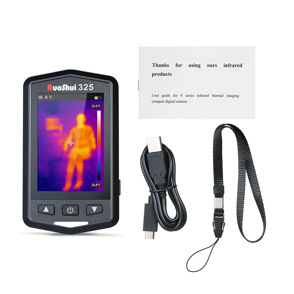 RuoShui 325 Infrared Thermal Imager Full Screen Handheld Thermograph Camera Infrared Temperature Sensor Resolution 480x320 Pixel