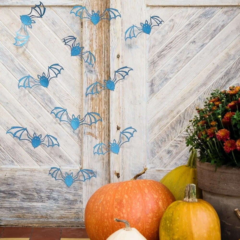 

Festival Double Layer Halloween Bat Stickers DIY PVC Hollow Out Bat Wall Stickers Red Black 3D Wallpaper Decal Haunted House