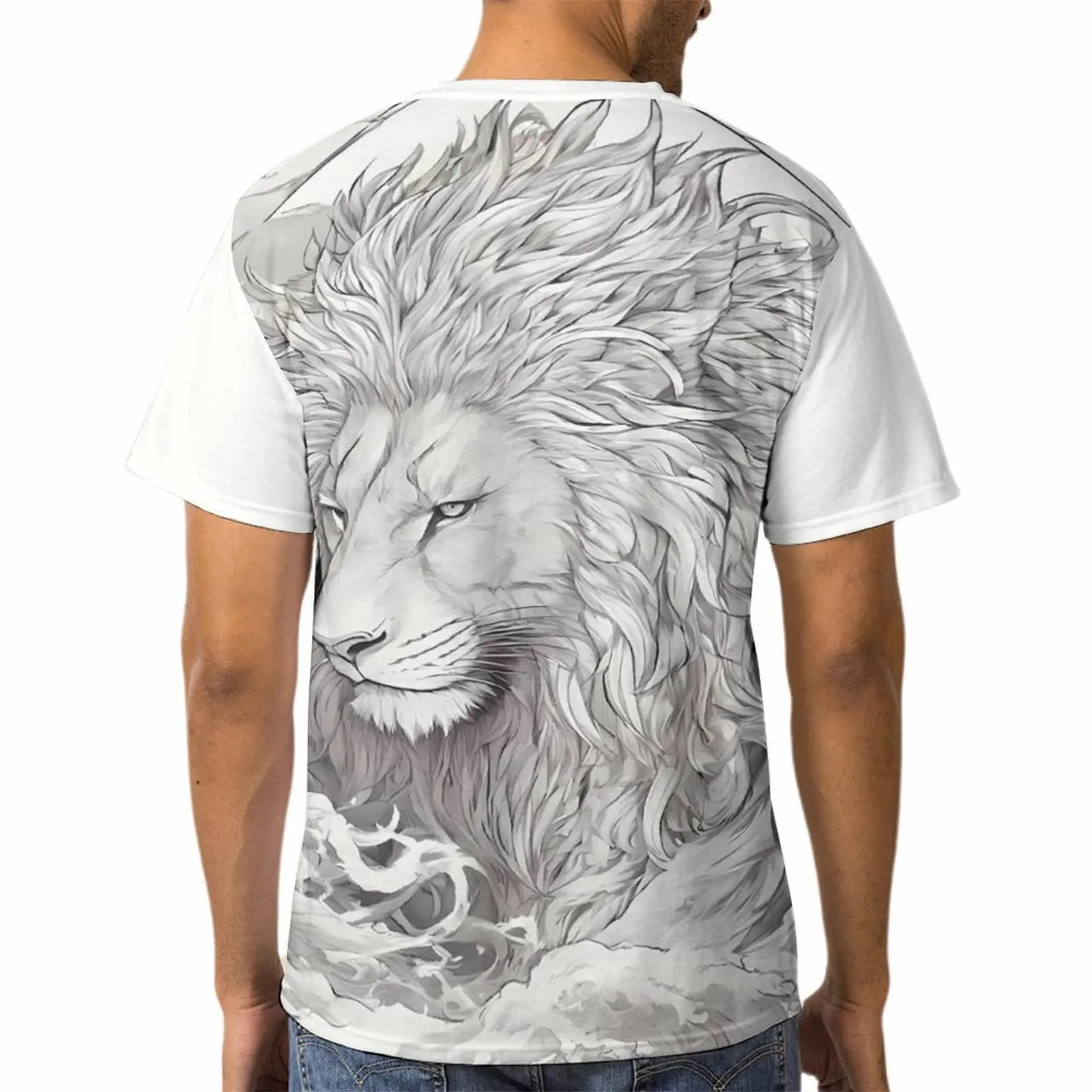 Summer New Creative Lion graphic t shirts Men Fashion Casual Trend Animal Pattern T-shirt harajuku 3D Printing streetwear Tops