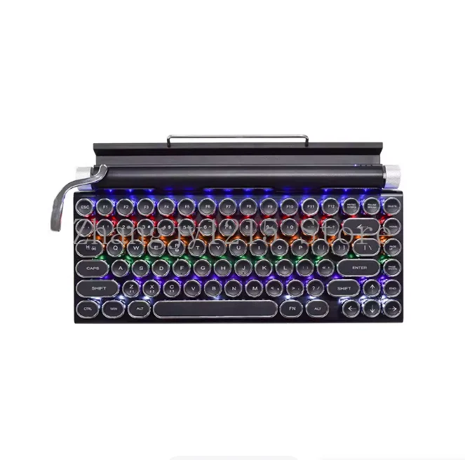 Retro Typewriter Wireless Bluetooth Dual Mode Mechanical Keyboard For Computer Tablet iPad Phone