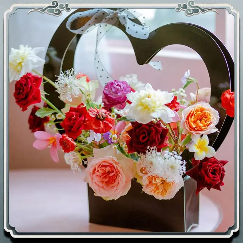 Liefdesmand Hartvormige Valentijnsdag Geschenkdoos Geschenkverpakking Papier Zoet Feest Bruiloft Decoratie Doos Gemakkelijk te gebruiken -A