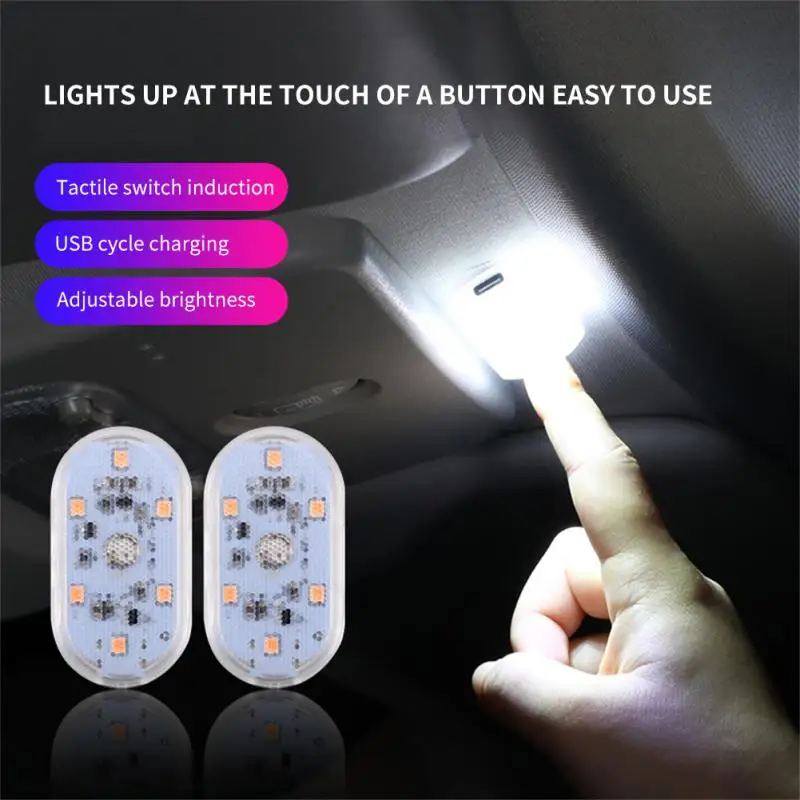 LED Lamp Wireless Car Interior Light Touch Sensor Ceiling Book Lights Magnetic Car Night Lights Eye Reading Lamp