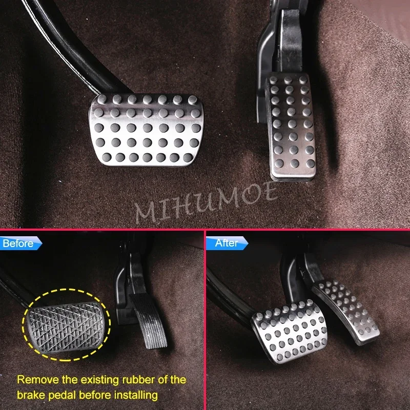 الفولاذ المقاوم للصدأ الغاز بدال فرامل وسادة يغطي لمرسيدس بنز A B GLA CLA M GLE GL GLS الفئة W176 W246 X156 C177 W166 C292 X166