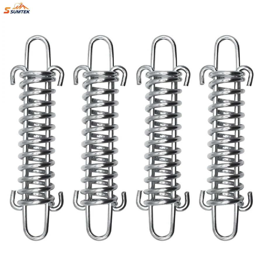 

Tent Spring Buckle,prings Heavy Duty,Windproof Stainless Steel Tarp Springs, Tightener Tightening for Outdoor Hiking Camping