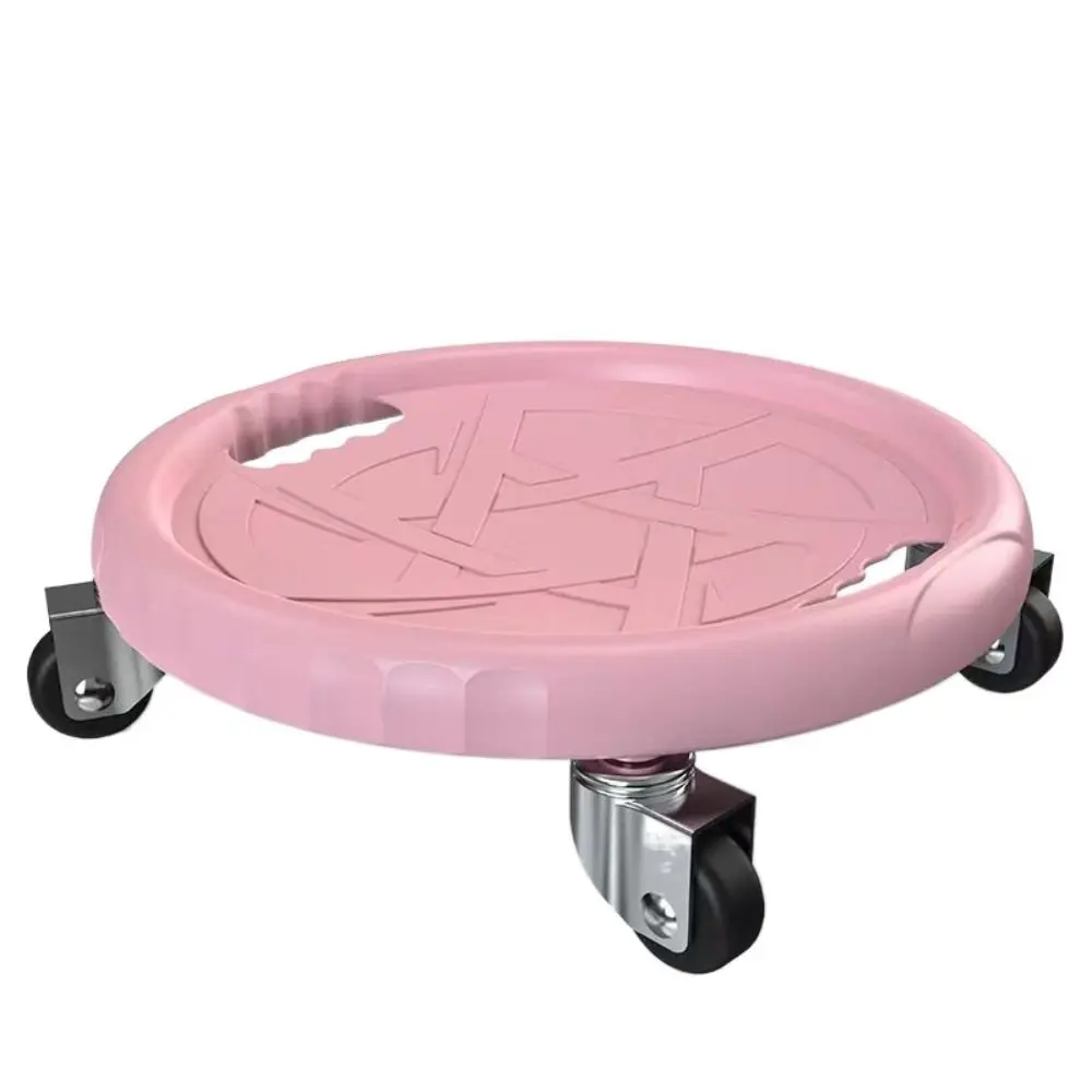 

Noiseless Glide Abdominal Roller Wheel Safety 4-wheel Abdominal Muscle Trainer with Handle 150kg Bearing Load